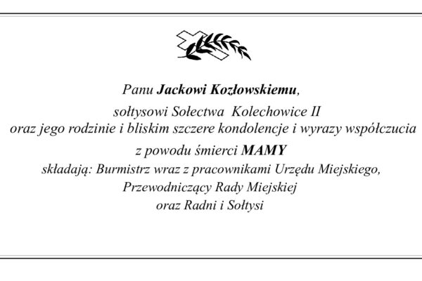 Miniaturka artykułu Kondolencje