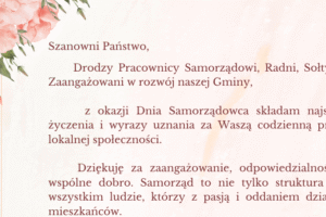 Miniaturka artykułu Życzenia z okazji Dnia Samorządowca